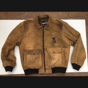 Tony Nowak Authentic Rare Brown Leather Jacket XL Made In USA
